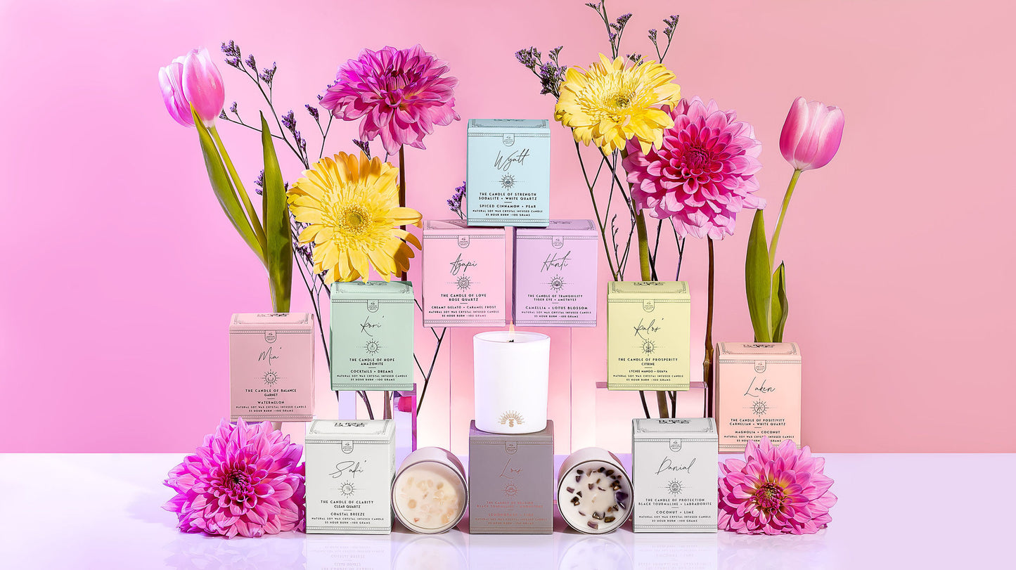 AGAPI- CRYSTAL INFUSED CANDLE OF LOVE