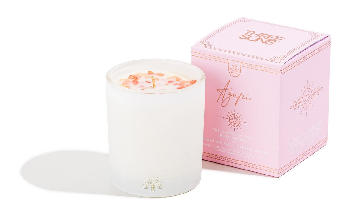 AGAPI- CRYSTAL INFUSED CANDLE OF LOVE