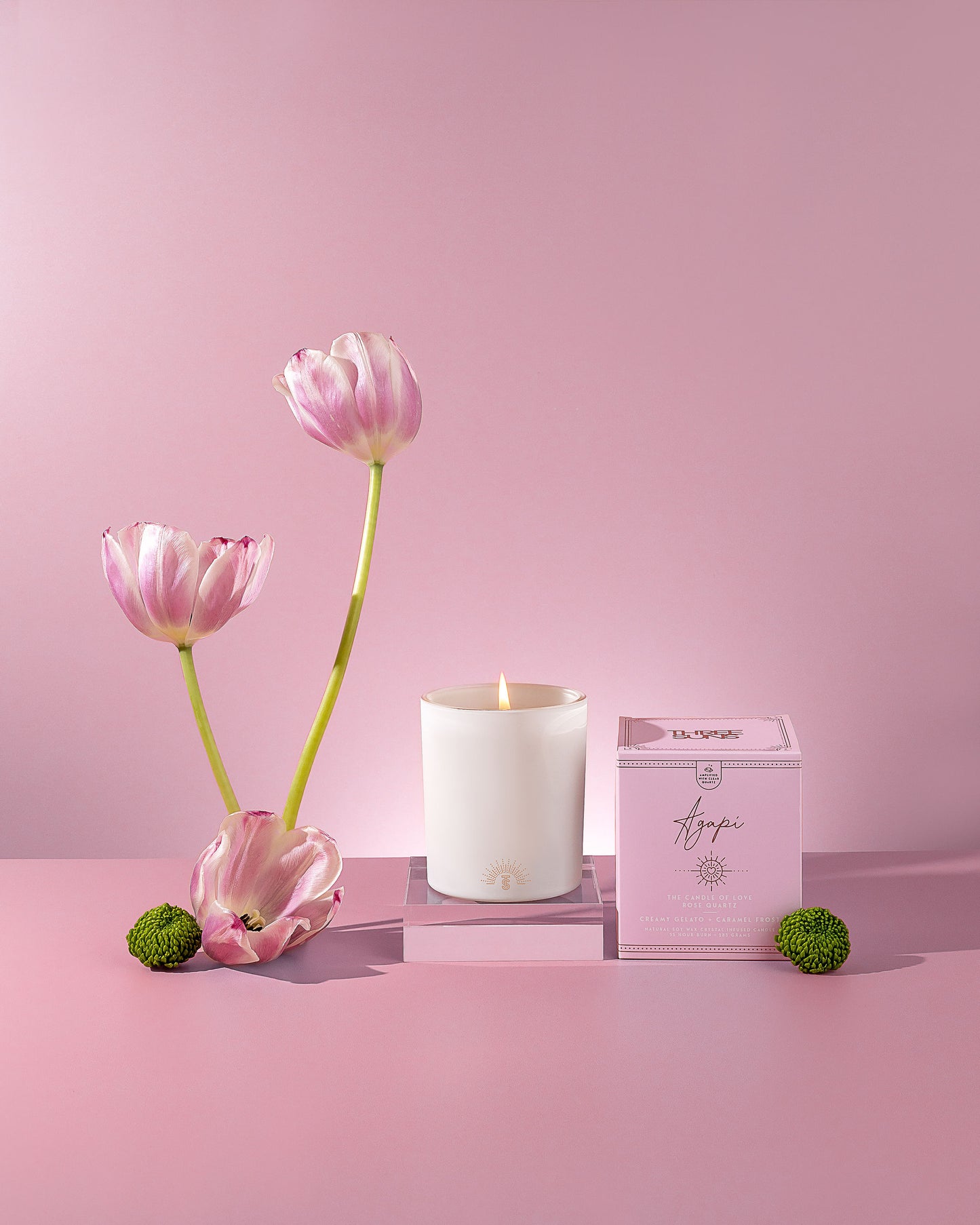 AGAPI- CRYSTAL INFUSED CANDLE OF LOVE